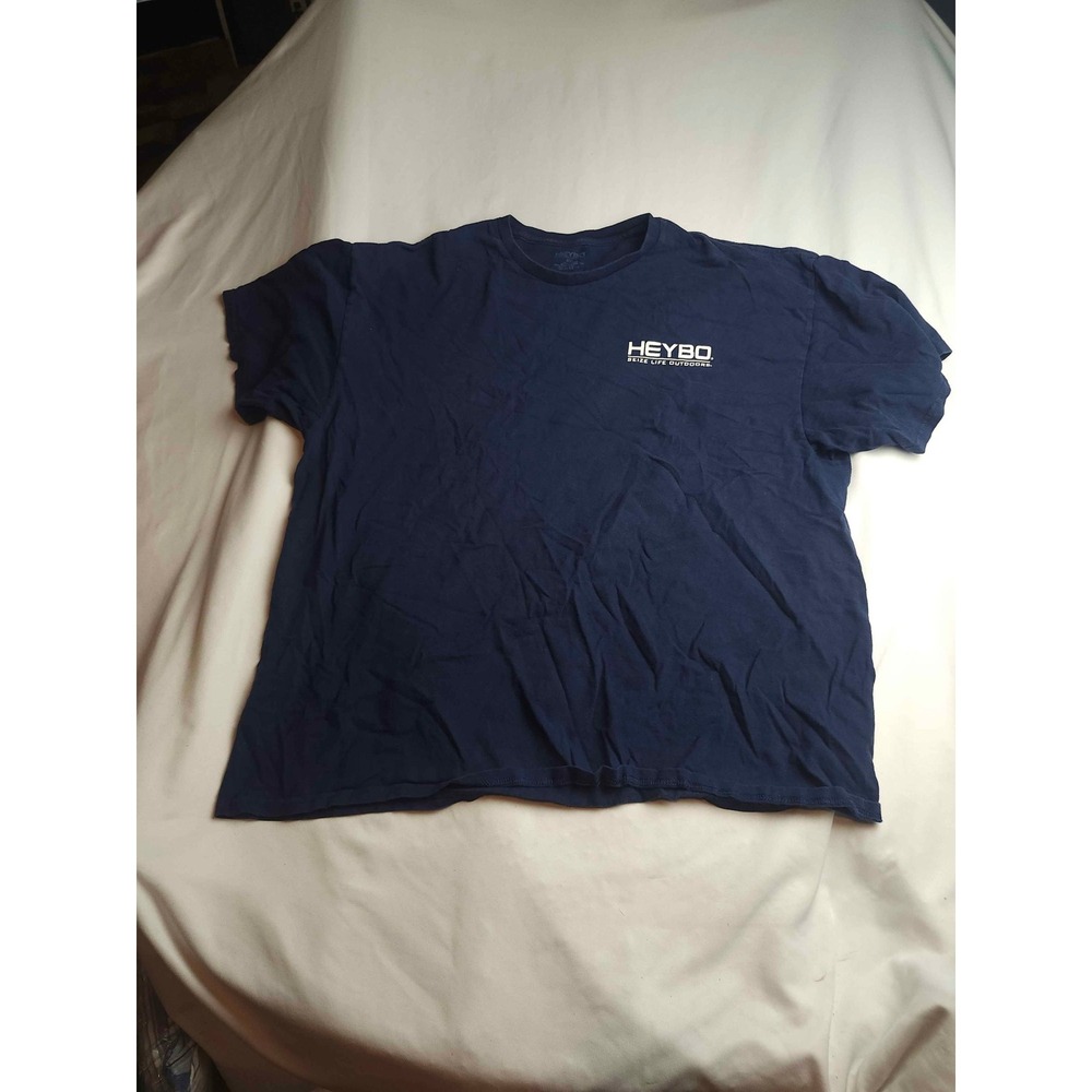 Heybo Seize Life Outdoors Mens XXL Navy Blue Duck Calls Graphic T-Shirt